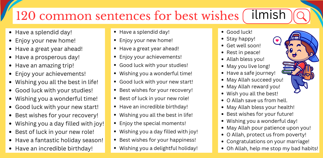 120 Best wishes and Dua Sentences in English