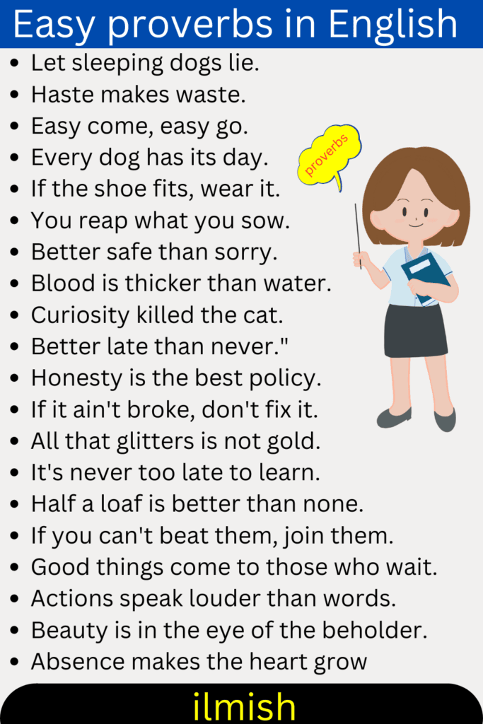Proverb Help 150 Daily Used Proverbs in English | Common Proverbs - ilmish