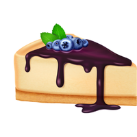 Blueberry Cheesecake in English