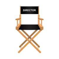 Director’s chair in English