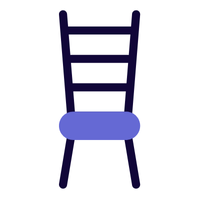 Ladder-back chair in English