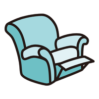 Reclining sofa chair| in English