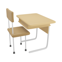 Student desk chair in English