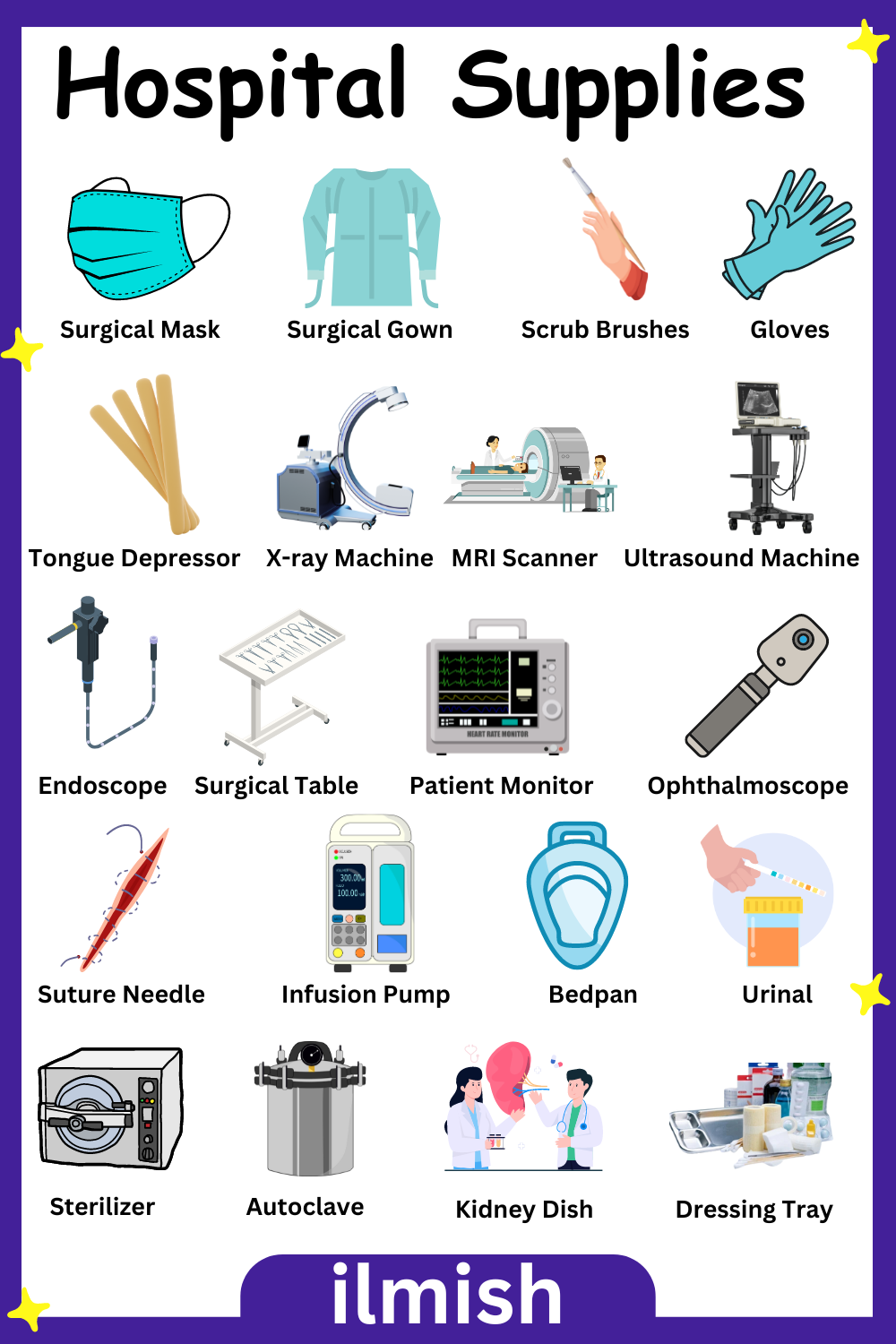 Hospital Supplies Names in English