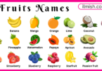 All Fruits Names in English and Their Pictures