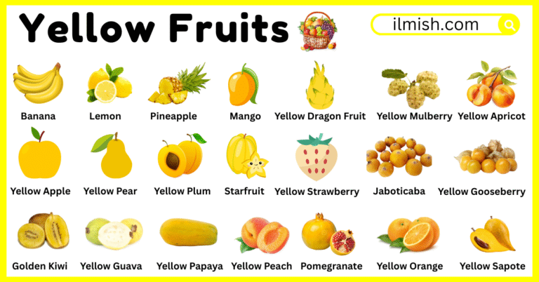 40 Yellow Fruits Names in English and their Pictures