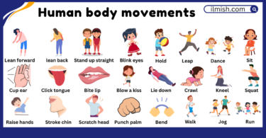 80 Human body movements names in English with Pictures