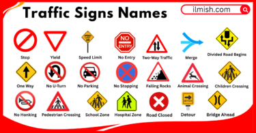 All Traffic Signs names in English and their Pictures