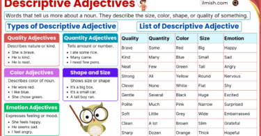 Descriptive Adjective Definition and Examples in English