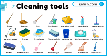 Names of Cleaning Tools in English with their Pictures