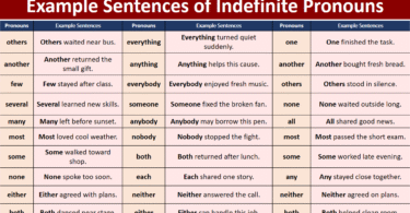 100 Example Sentences of Indefinite pronouns in English