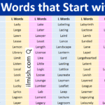 Words that Start with L in English with Pictures