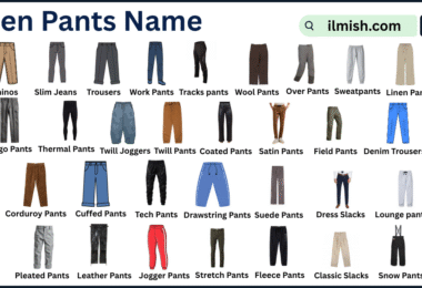 List of Men Pants with Names in English with Pictures
