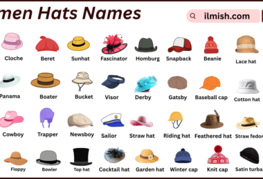 List of Women Hats with Names in English with Pictures