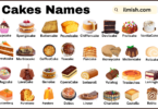 List of Cakes with Names and Types in English with Pictures