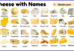 List of Cheese with Names and Types in English with Pictures