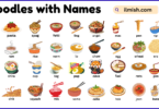 List of Noodles with Names and Types in English with Pictures
