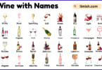 List of Wine with Names and Types in English with Pictures