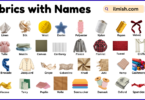List of Fabrics with Names and Types in English with Pictures