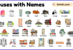 List of Houses with Names and Types in English with Pictures