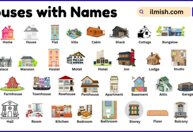 List of Houses with Names and Types in English with Pictures