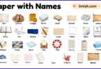 List of Paper with Names and Types in English with Pictures