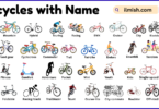 List of bicycles with Names and Types in English with Pictures