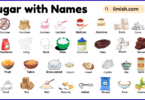 List of sugar with Names and Types in English with Pictures
