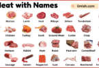List of Meat with Names and Types in English with Pictures