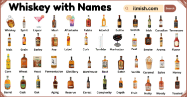 List of Whiskey with Names and Types in English with Pictures